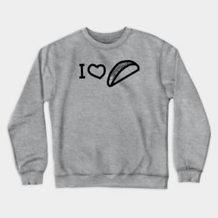 I Love a Taco Outline Graphic Crewneck Sweatshirt